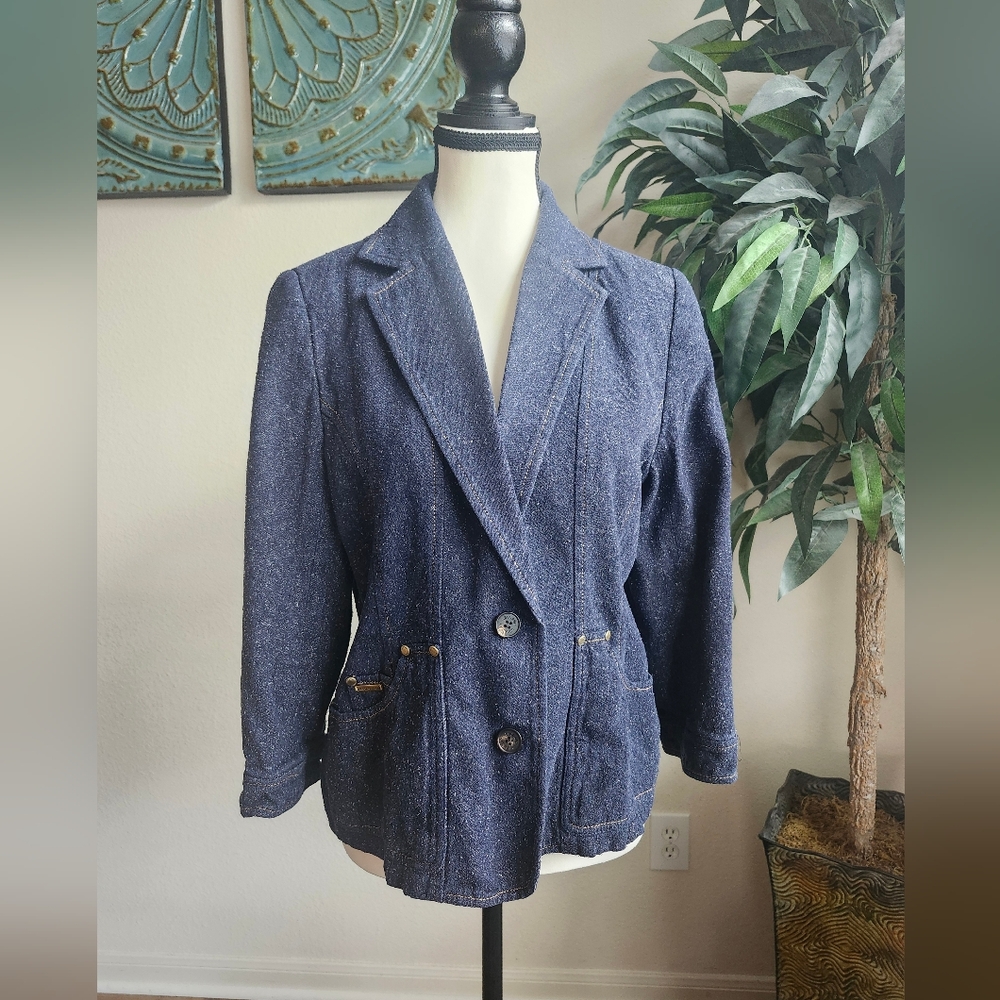 Leonard Paris Vintage Denim Blazer